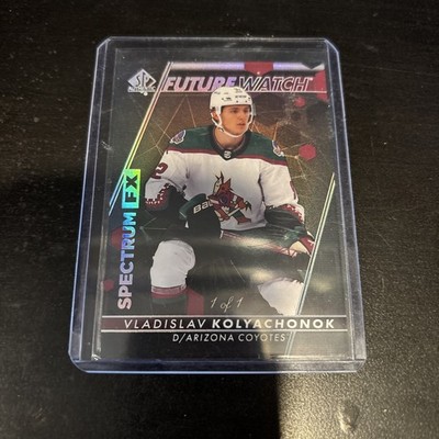 2022-23 sp authentic future watch spectrum black 1/1 vladislav kolyachonok