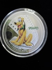 DISNEY PLUTO COIN 2014 PROOF 1 OZ SILVER , NIUE MINT, DECORATIVE  .999