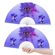 2Pack Where Them Fans at Clack Fan, Boots on the Ground Hand Fan, Fans Blue 2