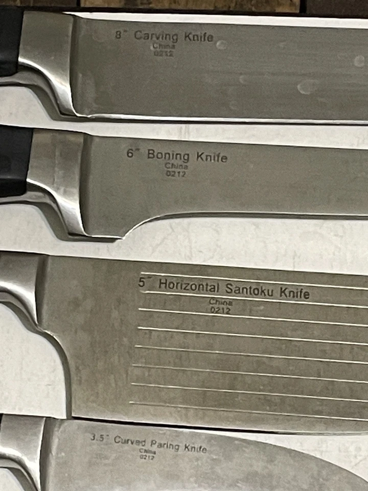 Juego de cuchillos Wolfgang Puck WP 9 piezas 4 cuchillos de cocina y 5 cuchillos para carne Foto 4 de 4