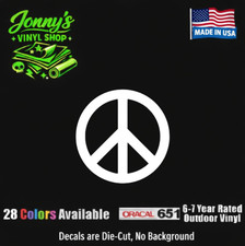 Peace Sign Sticker Decal - Love Symbol Car Window Bumper Hippie Made in USA