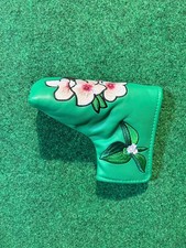 Green and Azalea Flower Blade Putter Head Cover Magnetic for Masters Season