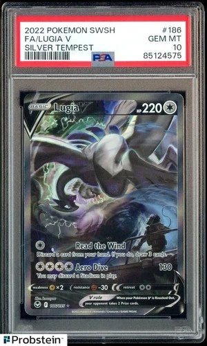 2022 Pokemon SWSH Silver Tempest #186 FA Lugia V PSA 10 GEM MINT