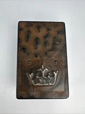 Jan Barboglio Iron Box w/ 13 Removable Milagro Plates Rustic Mexican Folk Art