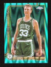 2025-26 Topps Chrome Larry Bird Aqua Raywave Refractor 166/199 Celtics