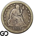 1857 Seated Liberty Quarter, Choice Fine