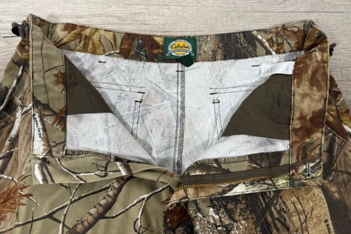 Men's Cabela's 34 Tall Realtree AP Camo Cargo Hunting Pants Adjustable Waist - Picture 8 of 21
