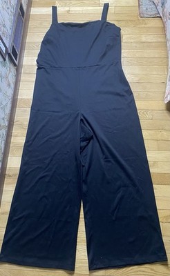 Gap Jersey Knit Black Jumpsuit Size XXL NWT Square Neck