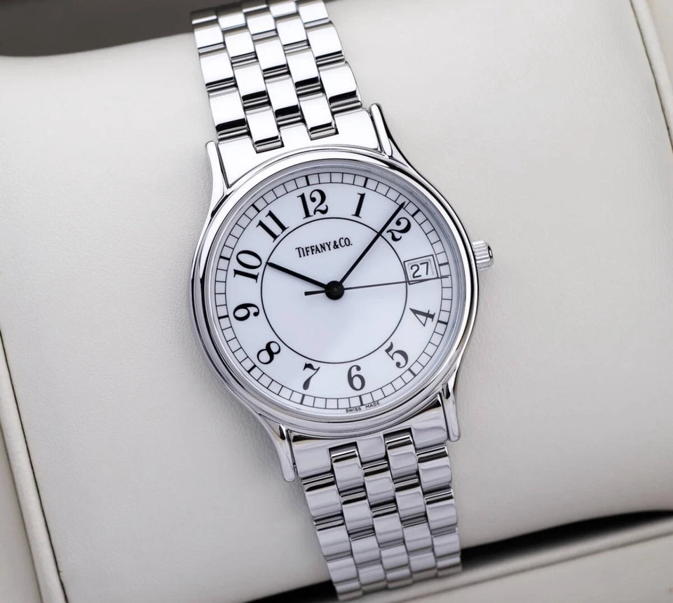 Auténtico Tiffany Classic Silver Arabia Index para hombre Foto 2 de 4