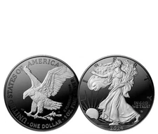 Black RUTHENIUM SILHOUETTE 1 Troy  US Mint 2025 American Silver Eagle