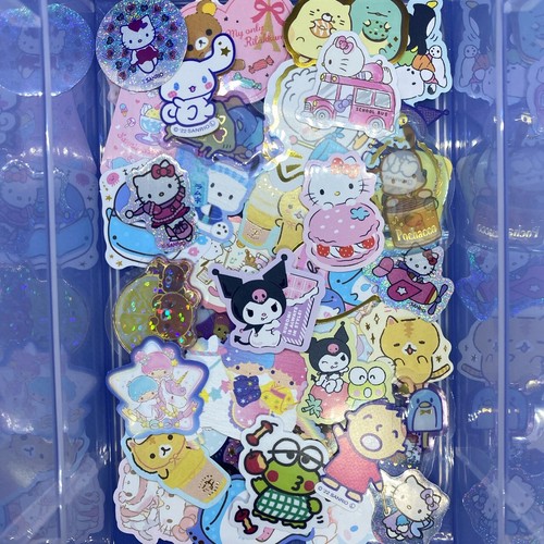 Kawaii Sticker Flakes San X Sanrio KAMIO Japan QLIA 50 Pieces Mix Grab Bag Lot - Picture 6 of 6