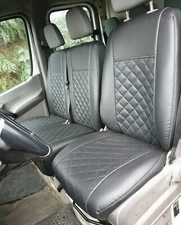 Sitzbezüge nach Maß Kunstleder Rautenmuster passend für Peugeot Boxer ab 2006