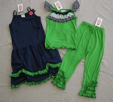 NWT LOVES ME NOT USA LAGUNA DRESS TANK  CAPRIS GIRLS 3PC SET/ LOT SZ 8
