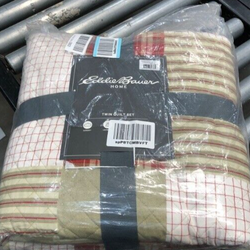 Eddie Bauer CAMANO ISLAND QUILT Comforter 2 Set REVERSIBLE TWIN SHAM