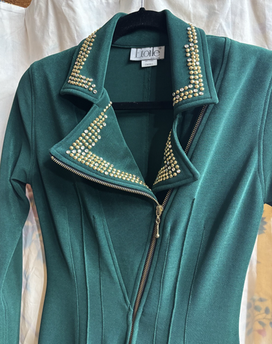 Vintage Women's 1980s Etoile Zip Front Jumpsuit Stirrup Embellished Orig Label - Picture 2 of 9