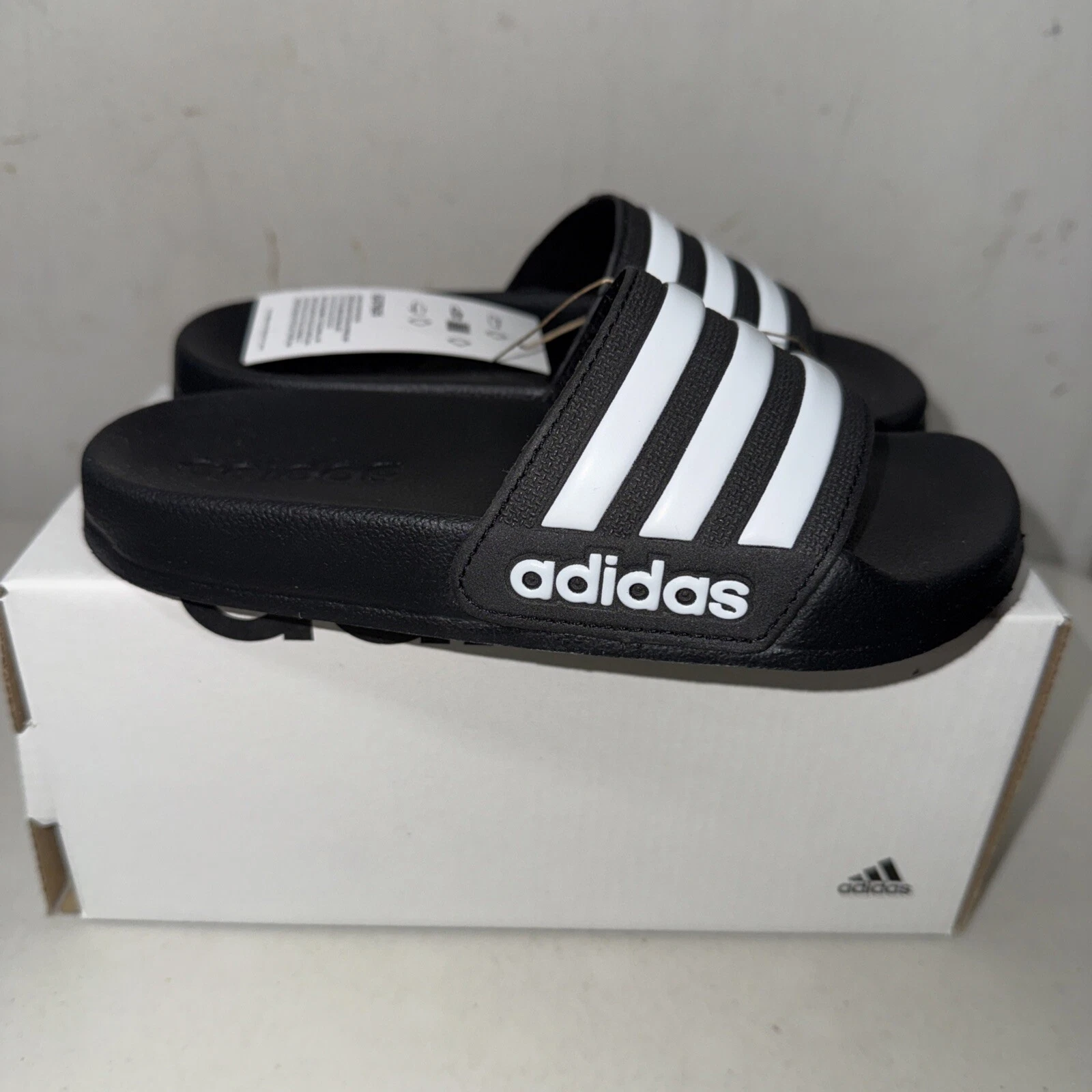 Adidas Adilette Doccia Scivoli Bambini Core Nero Bianco Nuvola Taglia 12K G27625
