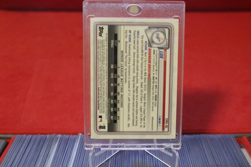 GEM!!! 2020 Bowman Chrome Gavin Lux RC Green Refractor Autograph Auto 94/99!! 🔥 - Image 2 of 2