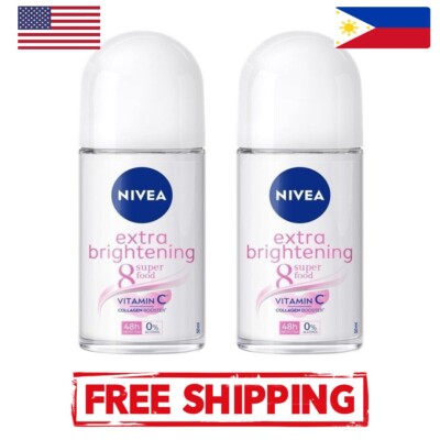 Nivea Extra Brightening 8 Super Food, Vitamin C Deodorant 50 ml, ( Pack Of 2 )