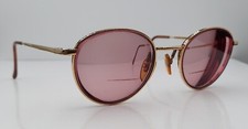 Vintage Gold Oval Metal Sunglasses Italy FRAMES ONLY