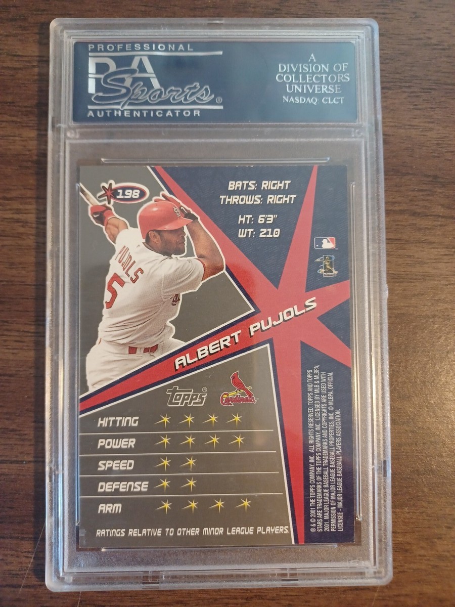 2001 Topps Stars Albert Pujols #198 RC Rookie PSA 8 NM- Mint