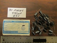 30 Canicon Electrolytic Capacitors 470uF 25V Radial Through-Hole New