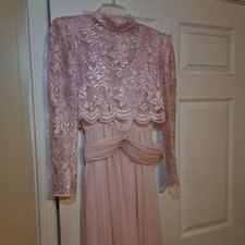 Vintage Miss Elliette Dress Size 6 Made In USA Pink