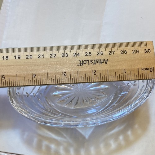 Waterford Crystal Overture 5" Oval Bowl Etched Signature Seahorse Mark - Imagen 11 de 12