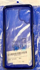 Cell Phone Case Samsung Galaxy A22 - Clear w/Blue Trim