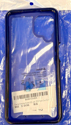 Cell Phone Case Samsung Galaxy A22 - Clear w/Blue Trim