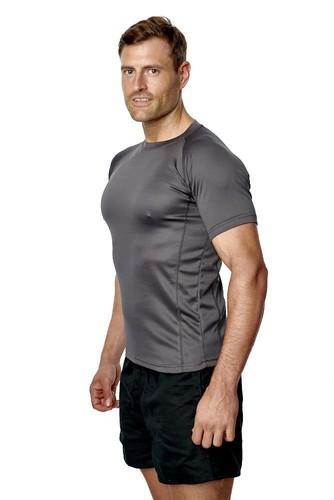 Mens Gym T-Shirt Active Performance Wicking Cool Running Top Fitness Breathable - Picture 11 of 42