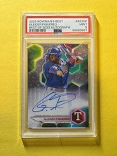 2023 BOWMAN'S BEST GLEIDER FIGUEREO BEST OF 2023 AUTO #B23-GF PSA MINT 9