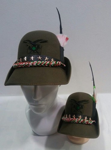 Cappello Alpino Congedante per Adunata completo di Fregio e Penna | eBay