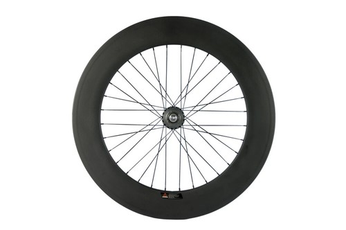 700C Fixed Gear Carbon Wheelset Front 3 Spoke+Rear 88mm Track Bicycle Wheel - Picture 15 of 16