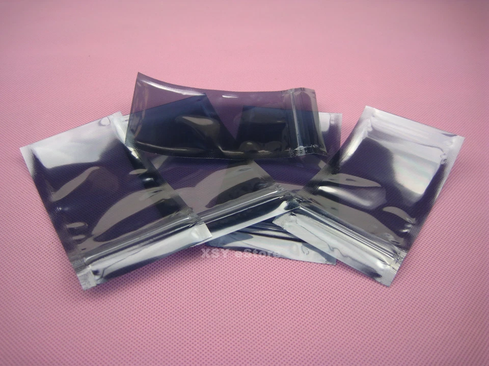 100 ESD Pouches 2" x 2.8"_50 x 70mm Electronic Packing Anti-Static Zipper Bags - Image 3 of 4