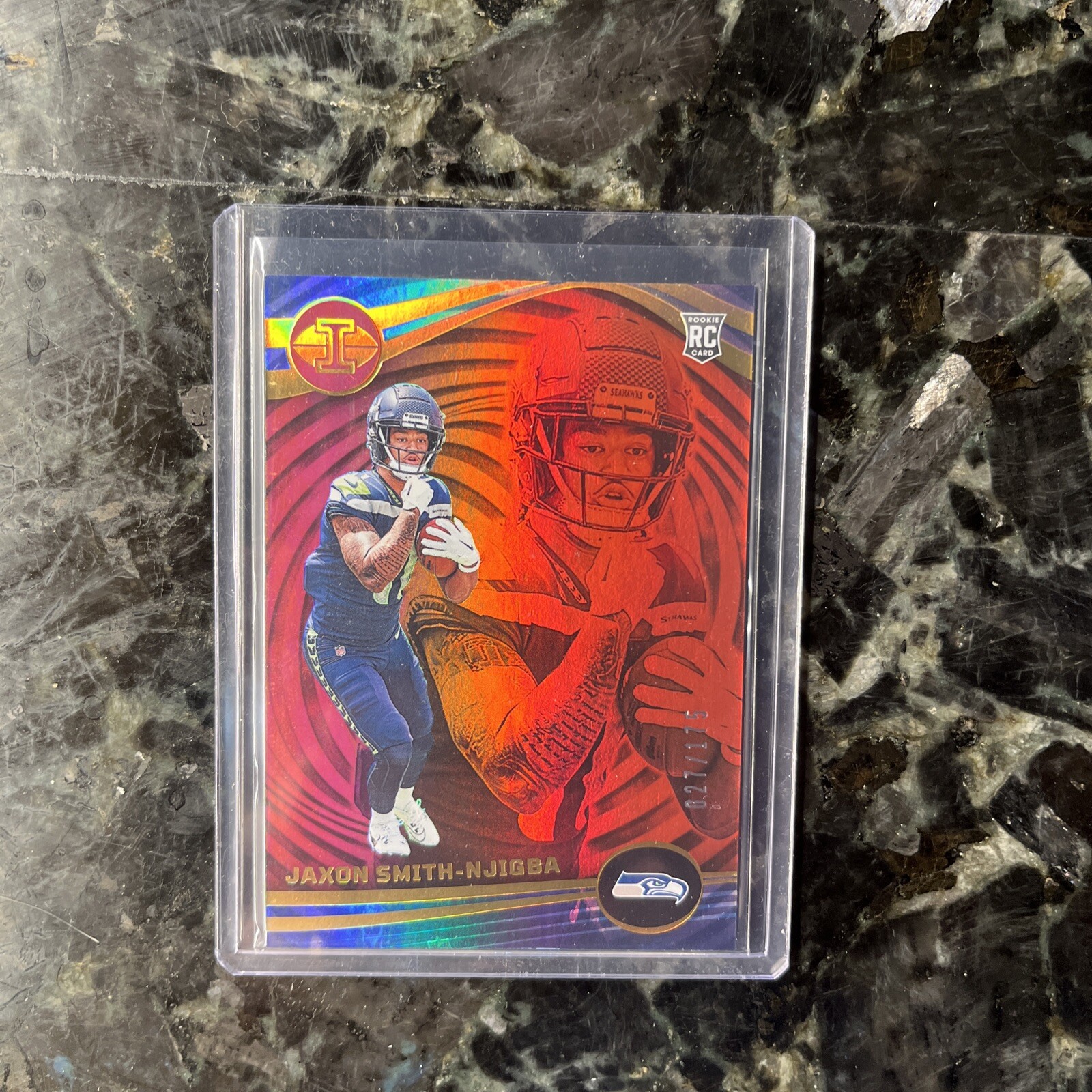 2023 Panini Illusions Jaxon Smith-Njigba #91 Red Trophy 021/175 Rookie Seahawks