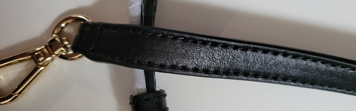 Michael Kors Black Pebble Leather Crossbody Strap Adjustable with Gold Hardware - Picture 6 of 7