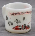 Vintage Federal Milk Glass Mug Harmony In The Feed Lot with Vigortone