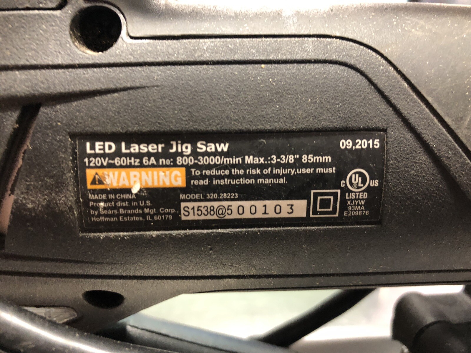 Craftsman LED Laser Jig Saw 09,2015 120volt eBay