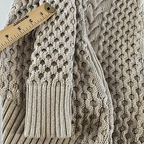 Ivivva Breathe Relax Love Wrap Open Front Sweater Cardigan Beige Girls Size 12 - Picture 18 of 18