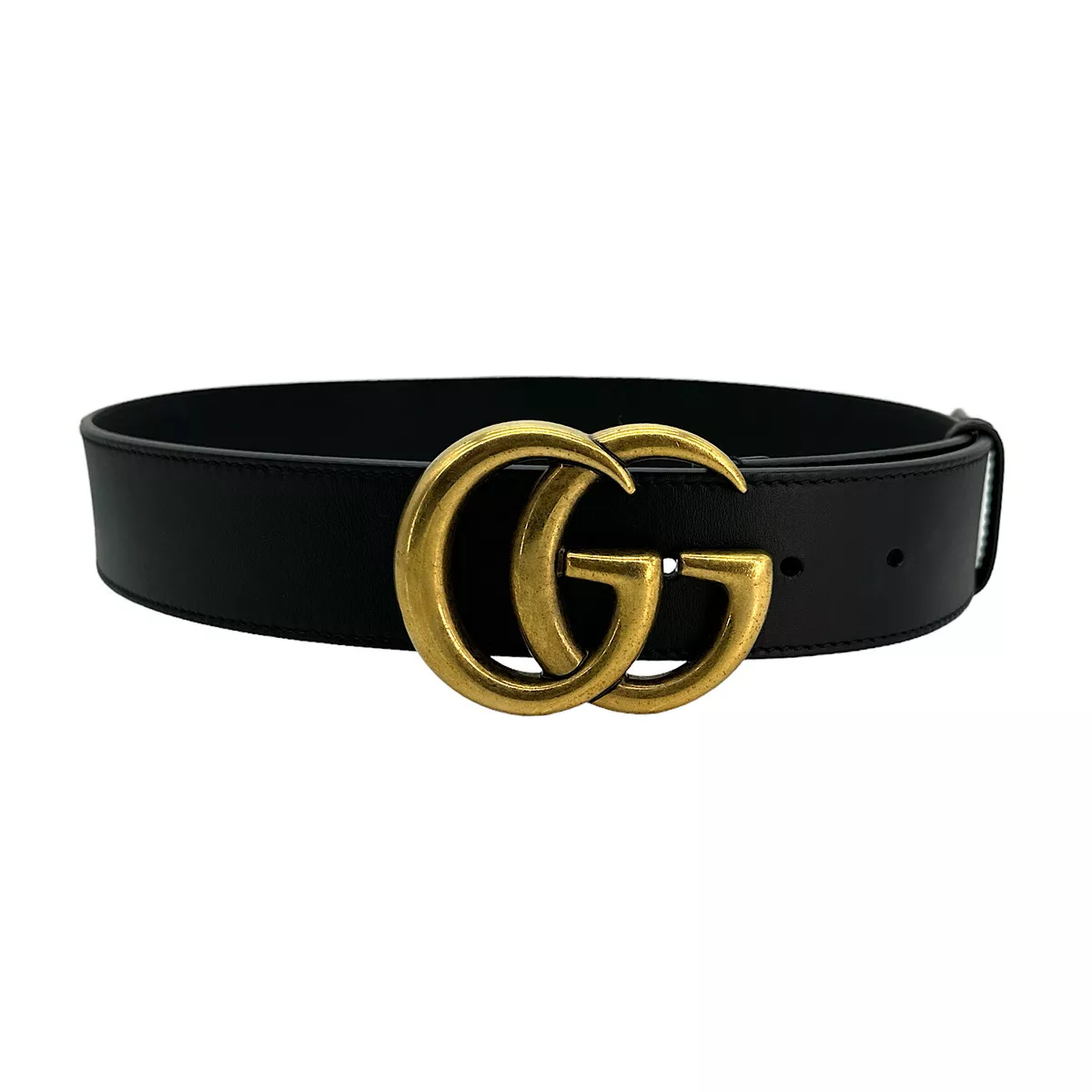 Gucci Black Belt Sale Womens with Golden Monogram comes with Box