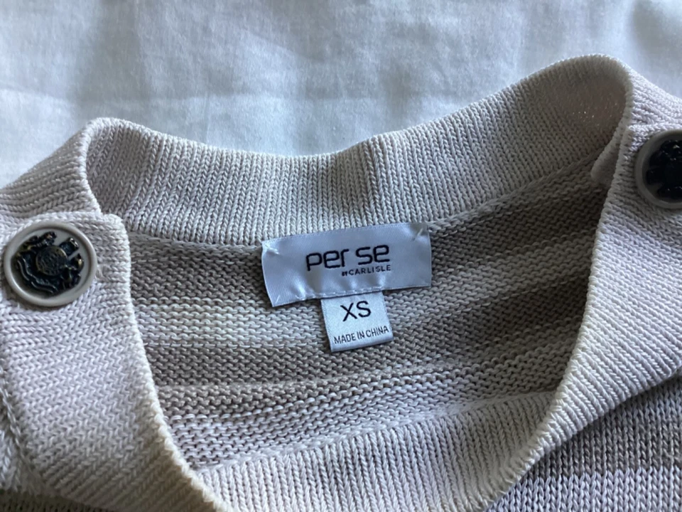 Carlisle per se xs cotton knit  sweater - Image 3 of 4