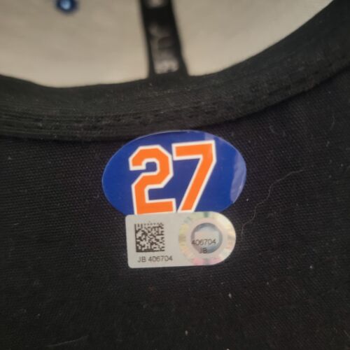 New york Mets Blue Alt Home Hat #27 March 15,2017 team issued Jeury's Familia - Picture 2 of 3
