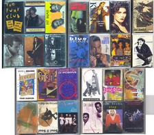26 NEW SEALED CASSETTE SINGLES CARDBOARD SLEEVES - FUNK, SOUL, POP, ROCK, R B  