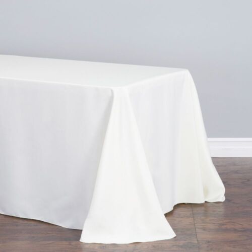 LinenTablecloth 90 x 156 in. Rect Poly Tablecloths,33 Color! Wedding Event Party - Picture 13 of 67