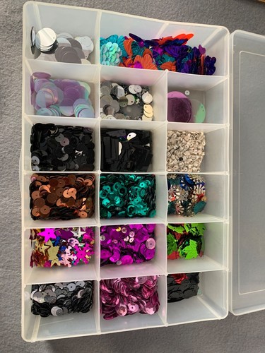 Assorted Sequins & Shapes Craft Box Jewelry Crafts