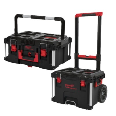 Milwaukee PACKOUT Werkzeugkiste GROß mit rollbarem mobilem Aufbewahrungssystem Schwerlast UK