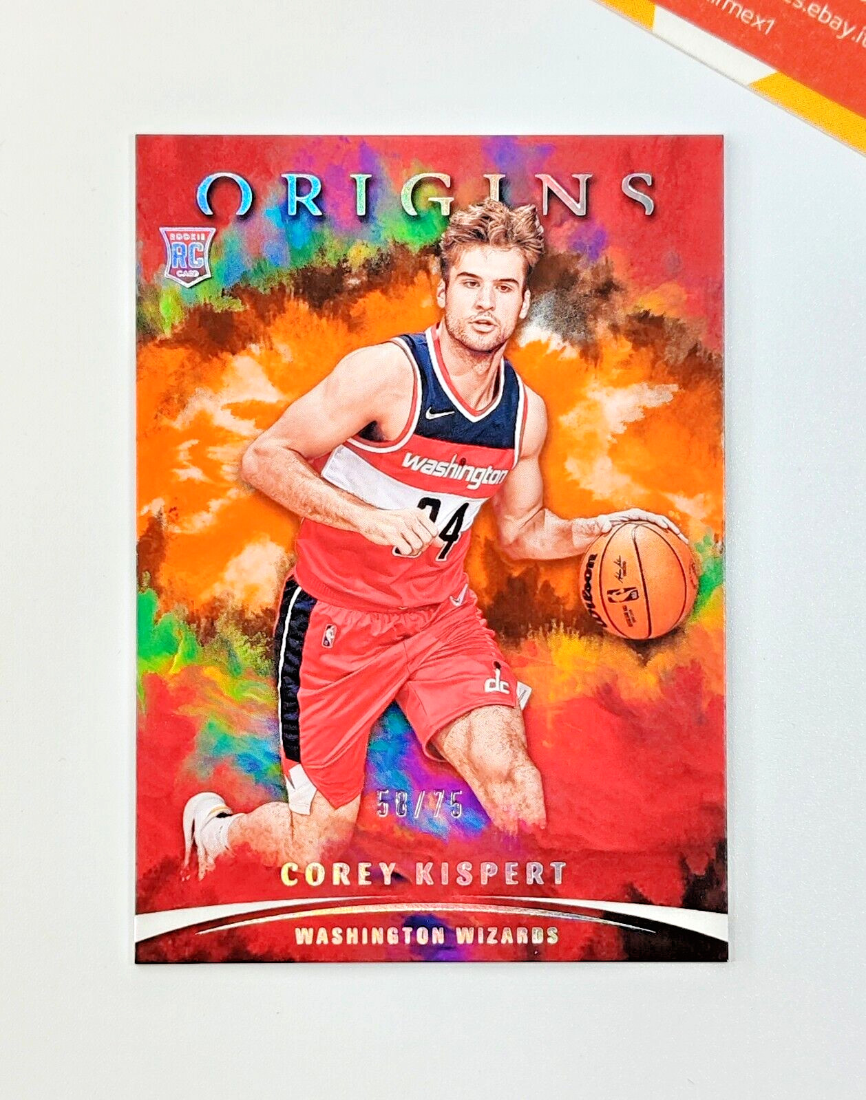 Panini Origins Basketball Corey Kispert /75 Rookie Orange 2021-22