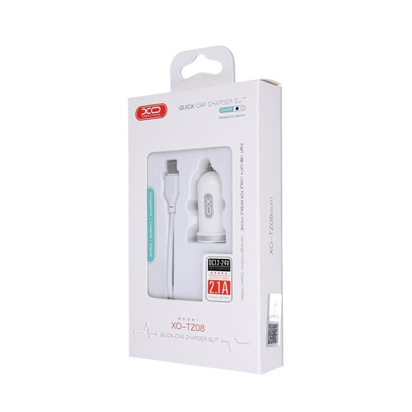 ZigarettenanzüNder 2XUSB LadegeräT Kfz Auto Ladeadapter 2,1A + Kabel Usb - Usb C-image