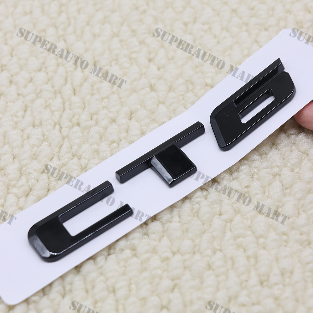 1x For CT6 LETTER Emblem Sticker Rear Trunk Decklid Badge Nameplate Sport Black