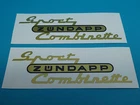 Zündapp sticker Sport Combinette gold/black tank lettering sticker set